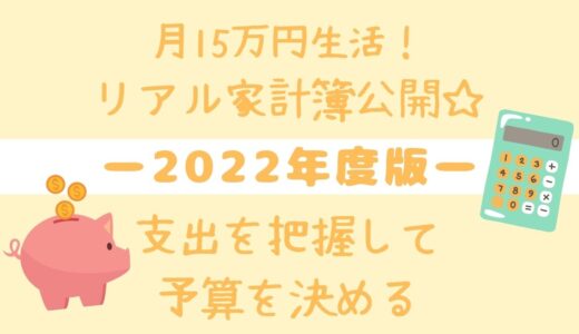 【2022年度版】月15万円生活！リアル家計簿公開☆支出を把握して予算を決める